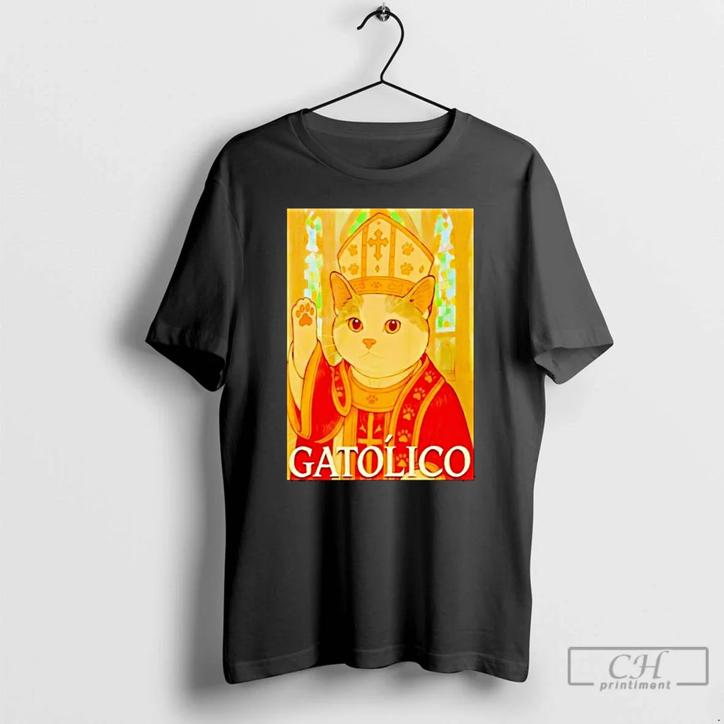 Classic Pope Cat Gatolico T-Shirts, Hoodie, Sweatshirt