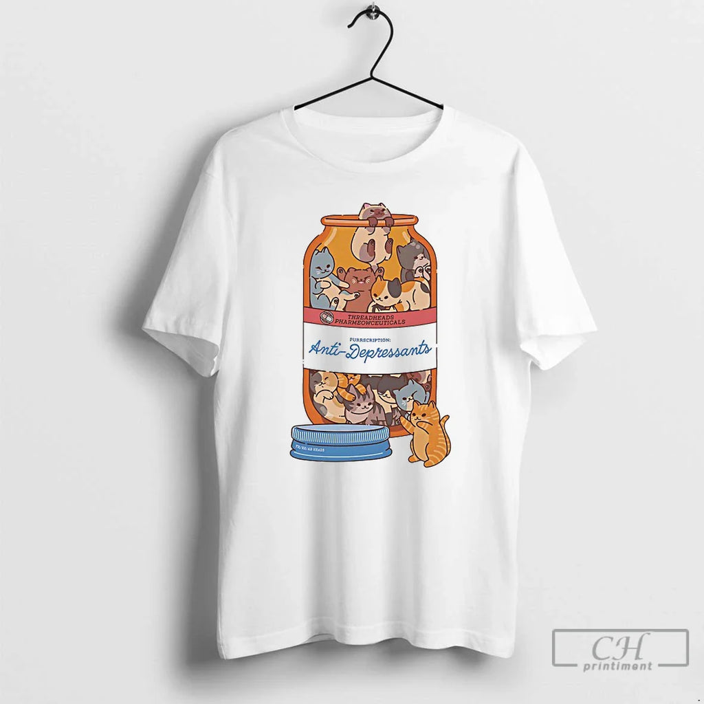 Classic Purrscription Anti Depressants Cat T-Shirts, Hoodie, Sweatshirt