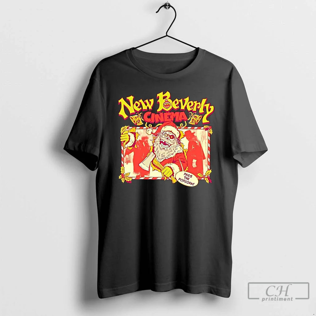 Classic Santa Horror 2025 New Beverly Cinema Pass Popcorn T-Shirts, Hoodie, Sweatshirt