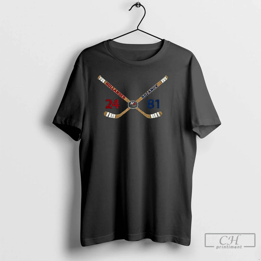 Classic Shane Hollander Ilya Rozanov Heated Rivalry Cross Swing Hockey Stick T-Shirts, Hoodie, Sweatshirt