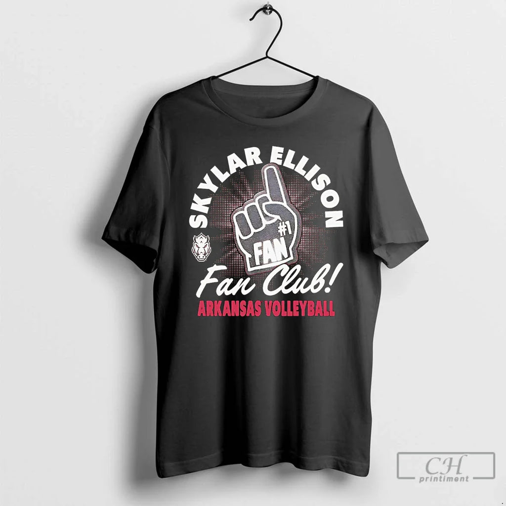 Classic Skylar Ellison Fan Club Arkansas Volleyball T-Shirts, Hoodie, Sweatshirt