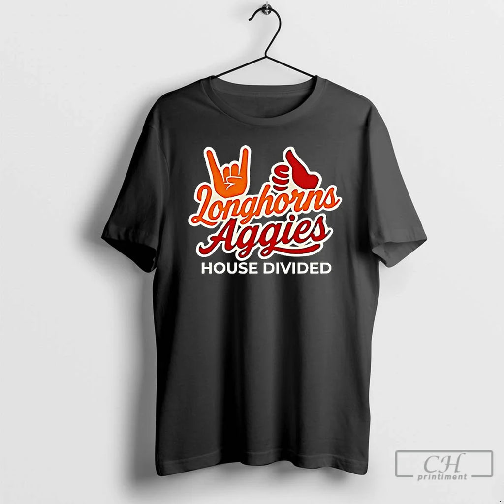 Classic Texas Longhorns Vs Texas Am Aggies House Divided T-Shirts, Hoodie, Sweatshirt