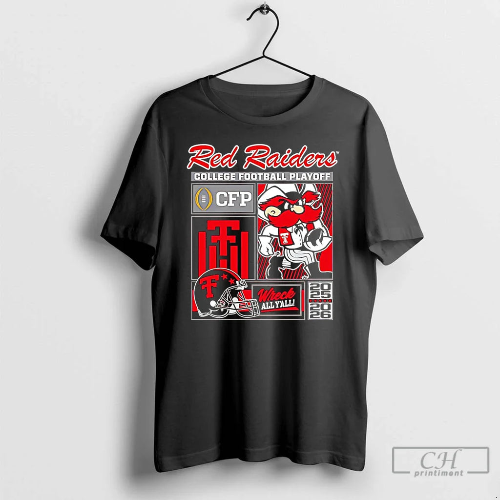 Classic Texas Tech Red Raiders 2025 Cfp Wreck All Yall Mascot T-Shirts, Hoodie, Sweatshirt