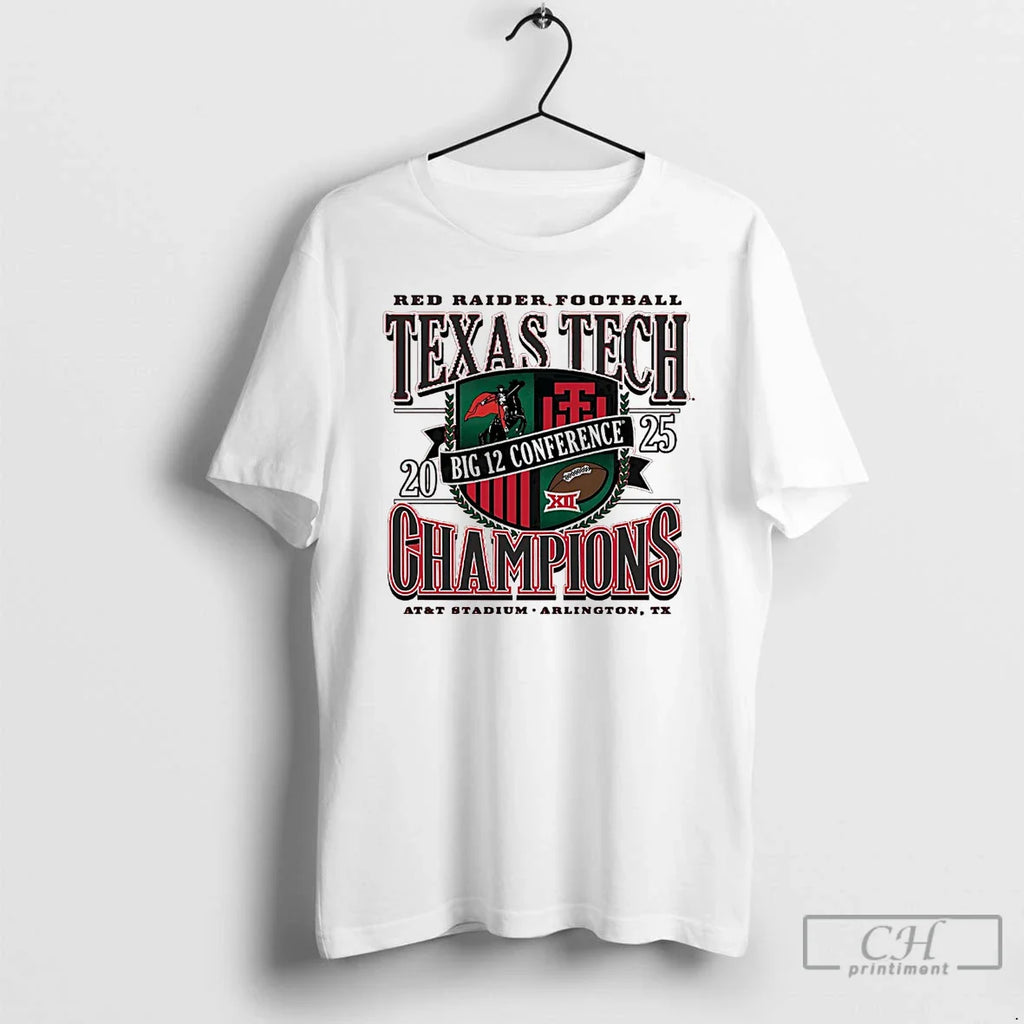 Classic Texas Tech Red Raiders 2025 Big 12 Conference Champions Att Stadium T-Shirts, Hoodie, Sweatshirt