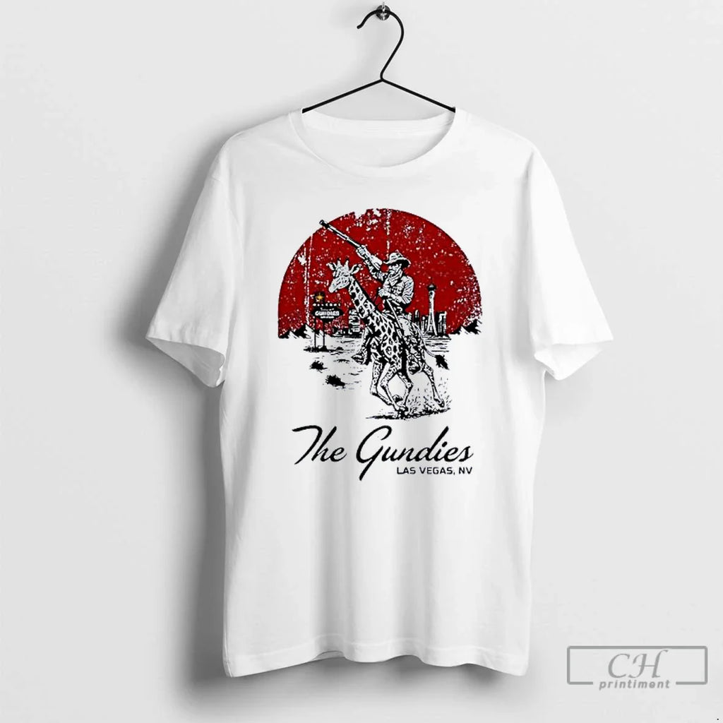 Classic Gundies Las Vegas Cowboy Riding Giraffe T-Shirts, Hoodie, Sweatshirt
