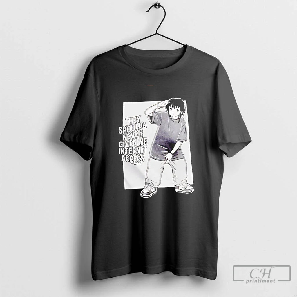 Classic Shoulda Never Given Me Internet Access Manaka Mikura T-Shirts, Hoodie, Sweatshirt