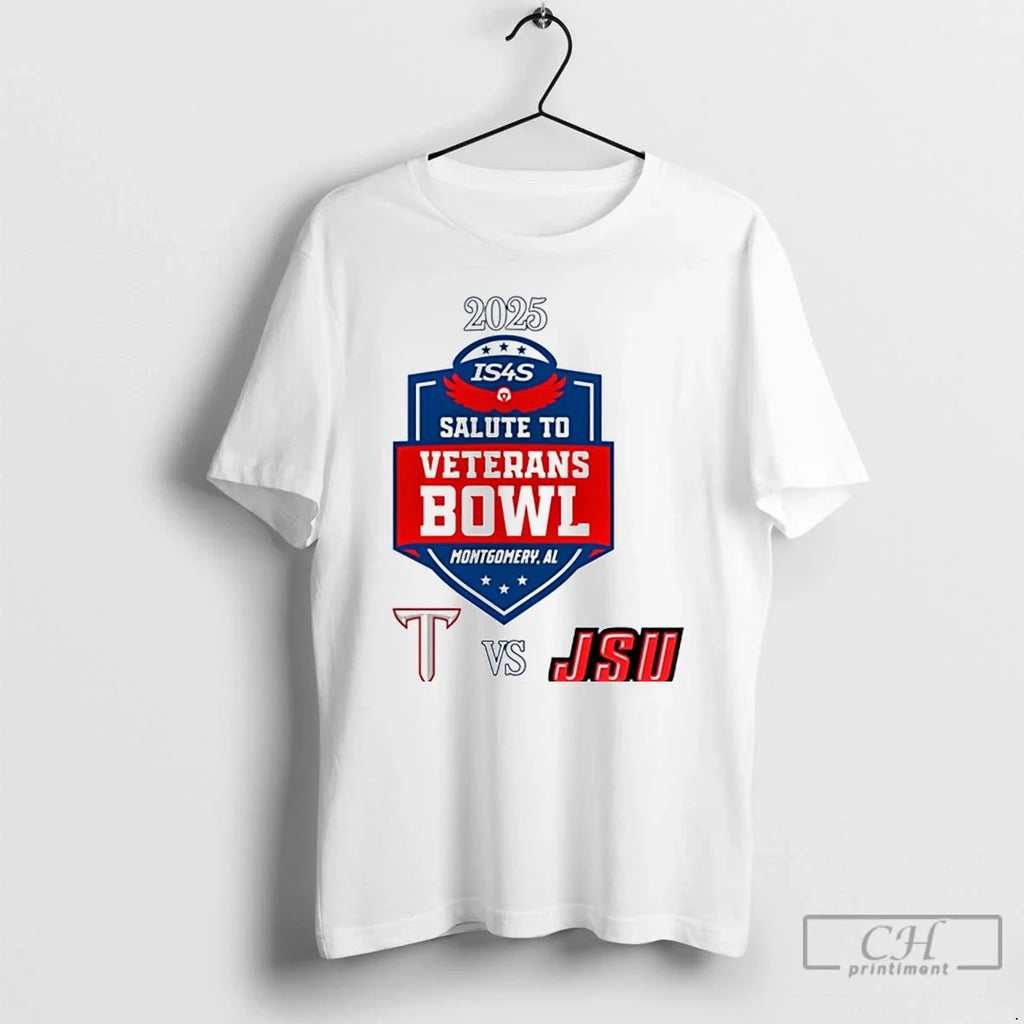 Classic Troy Trojans Vs Jacksonville State Gamecocks 2025 Salute Veterans Bowl T-Shirts, Hoodie, Sweatshirt