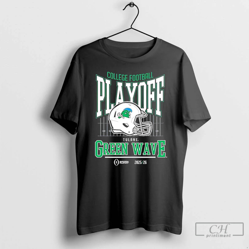 Classic Tulane Green Wave 2025 26 College Football Playoff Cfp Helmet T-Shirts, Hoodie, Sweatshirt
