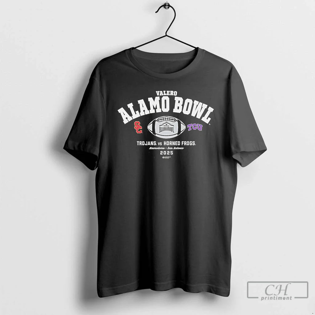 Classic Usc Trojans Vs Tcu Horned Frogs 2025 Valero Alamo Bowl Stadium T-Shirts, Hoodie, Sweatshirt