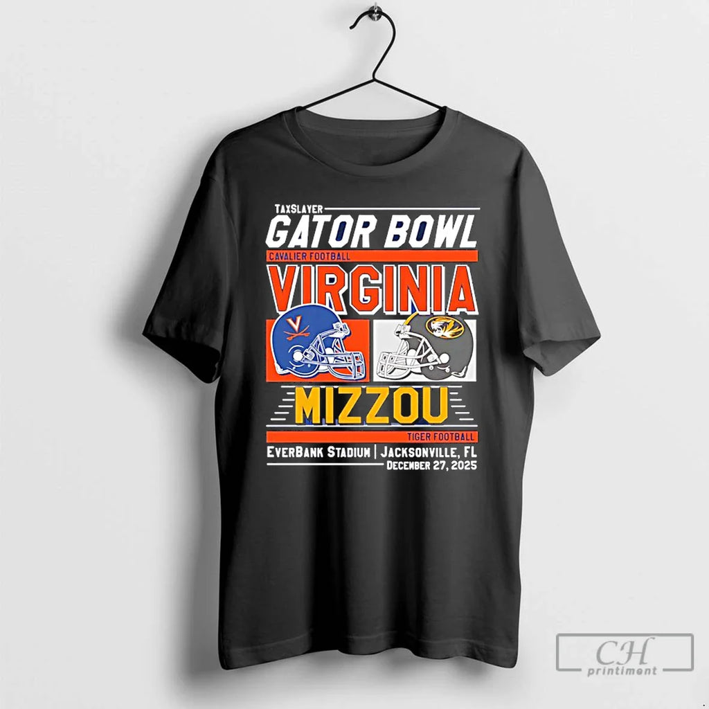 Classic Virginia Vs Missouri Tigers 2025 Gator Bowl Helmets T-Shirts, Hoodie, Sweatshirt