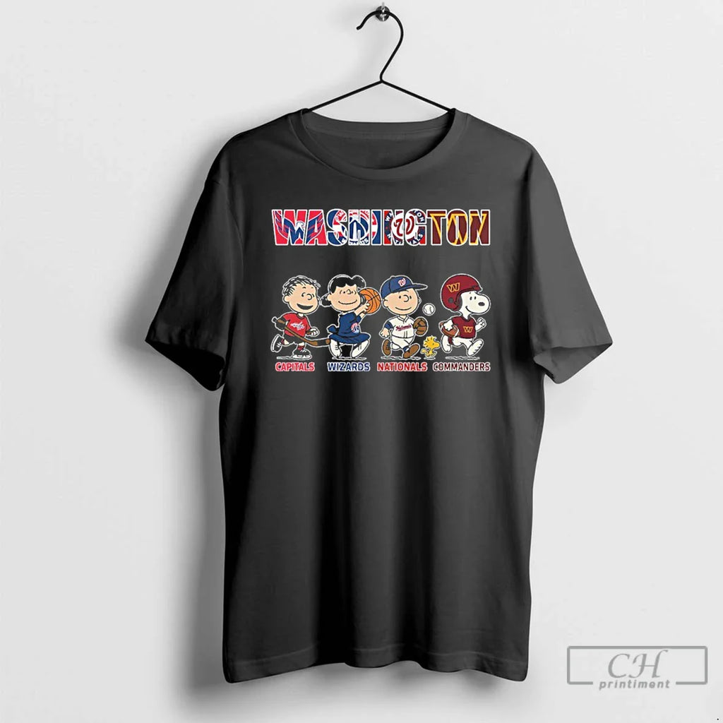 Classic Washington Capitals Wizards Nationals Commanders Peanuts T-Shirts, Hoodie, Sweatshirt