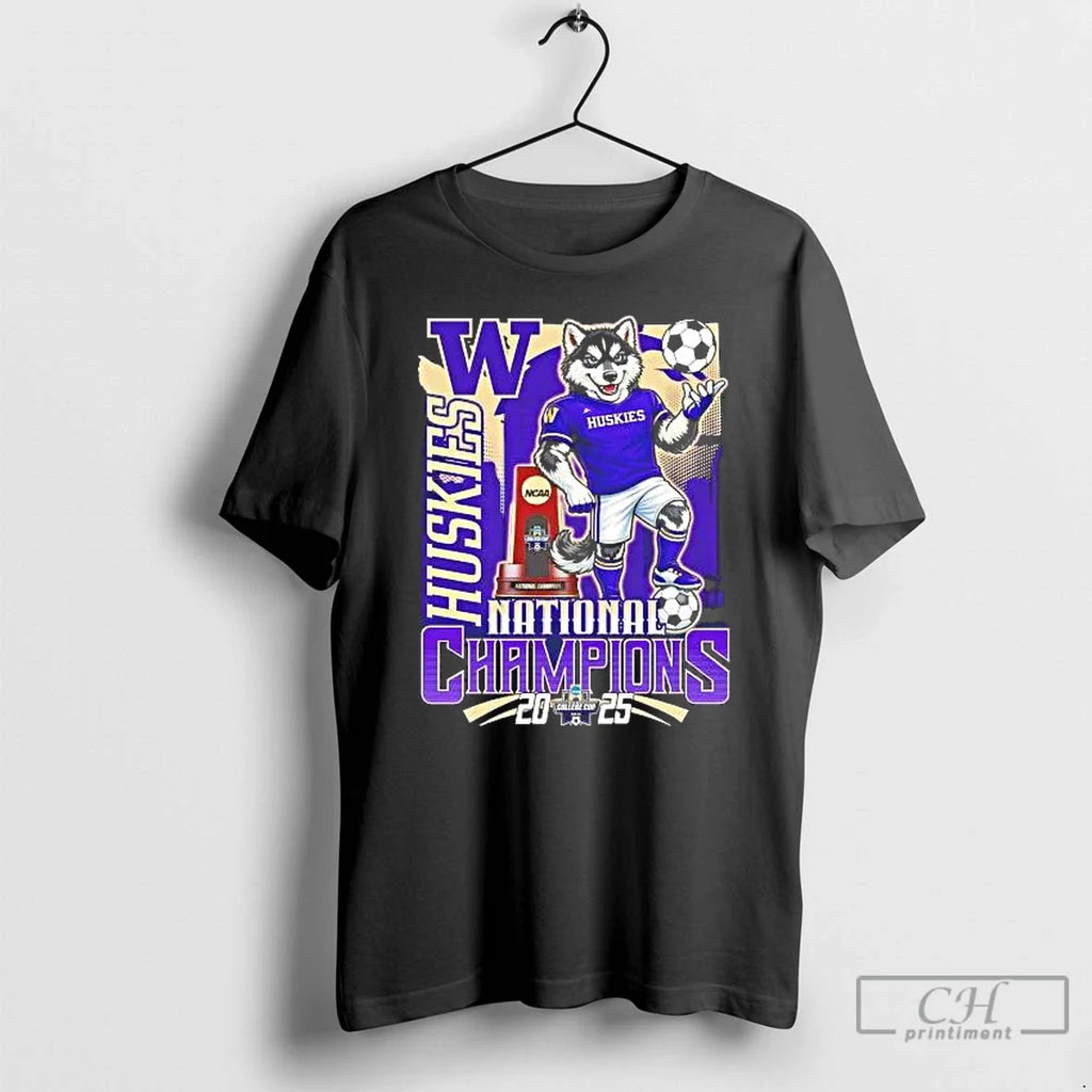 Classic Washington Huskies 2025 Ncaa College Cup National Champions Mascot T-Shirts, Hoodie, Sweatshirt