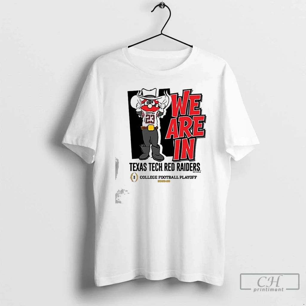 Classic We Are Tech Red Raiders 2025 Cfp Bound Mascot T-Shirts, Hoodie, Sweatshirt