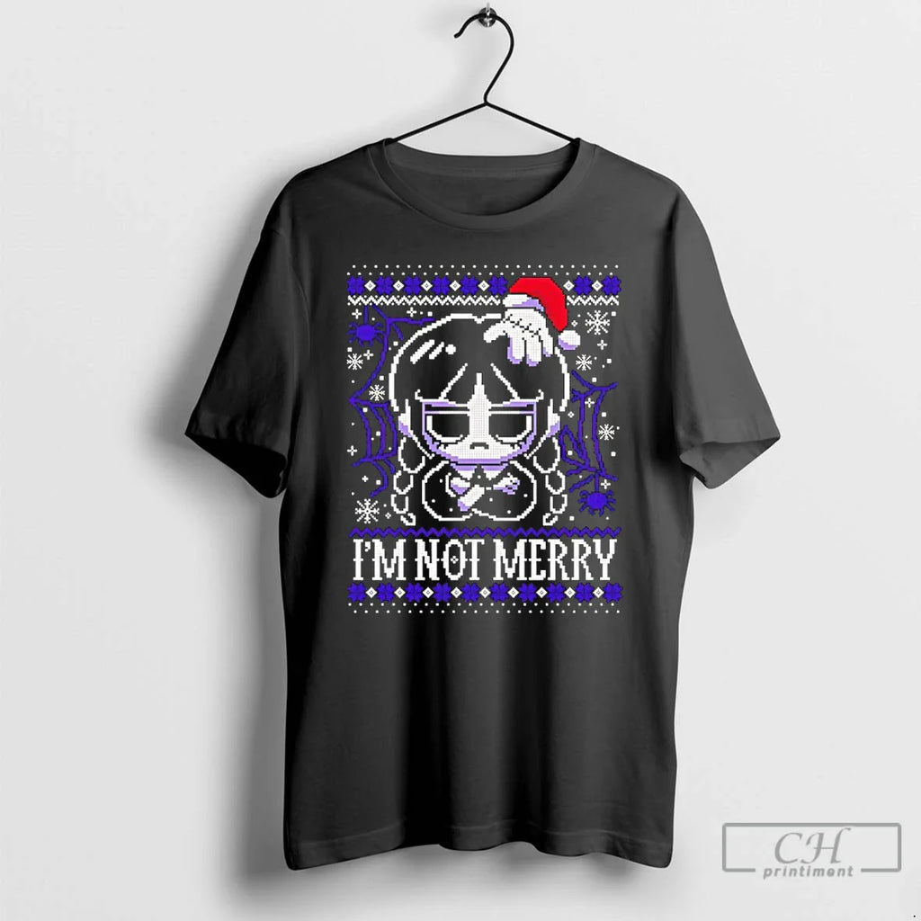 Classic Wednesday Im Not Merry Ugly T-Shirts, Hoodie, Sweatshirt