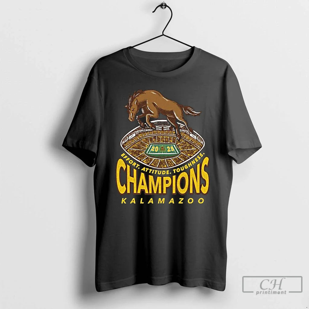 Classic Western Michigan Broncos Kalamazoo Conference Champions Effort Attitude Toughness 2025 T-Shirts, Hoodie, Sweatshirt