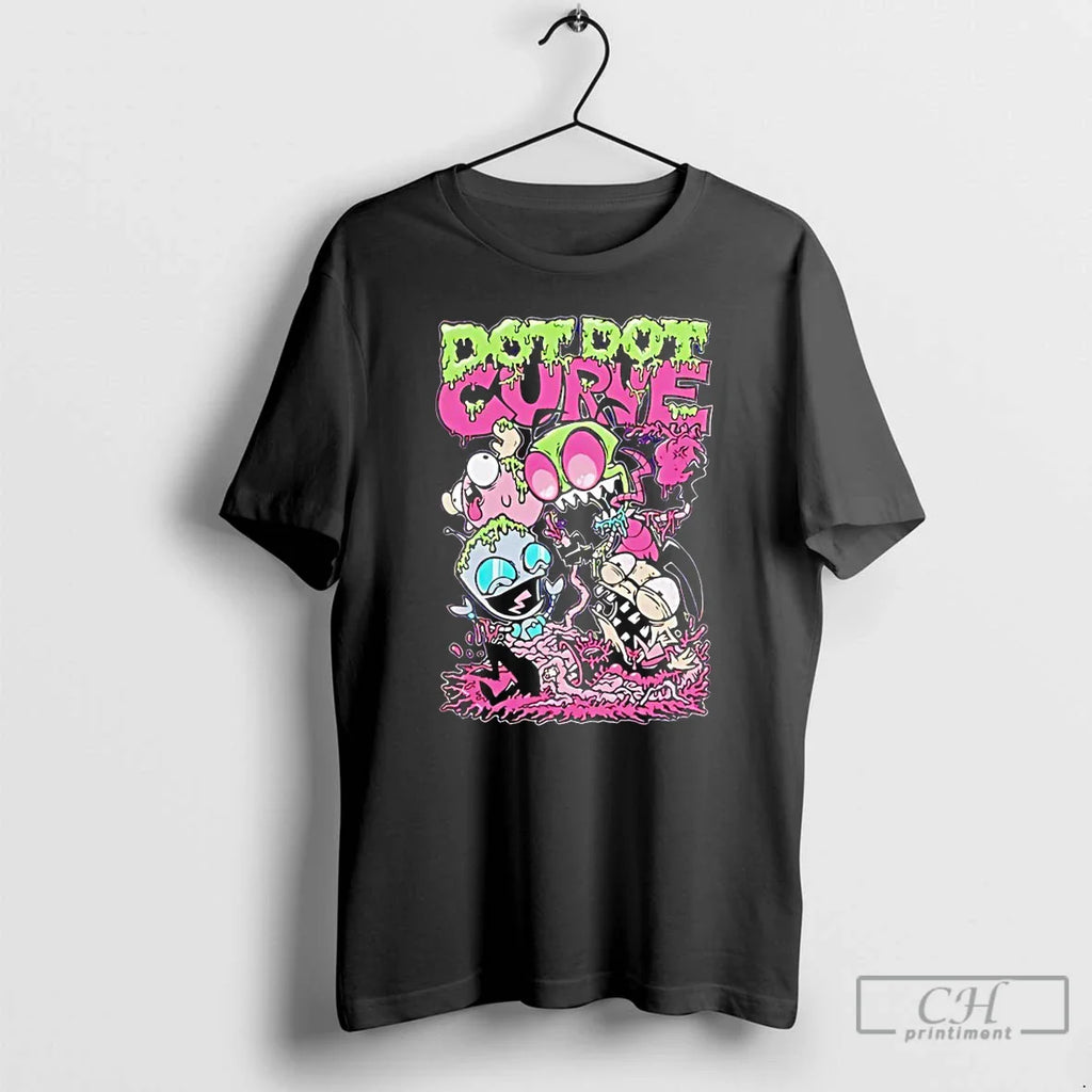 Classic Zim Gir Dib Gaz Dot Dot Curve Invader Zim T-Shirts, Hoodie, Sweatshirt