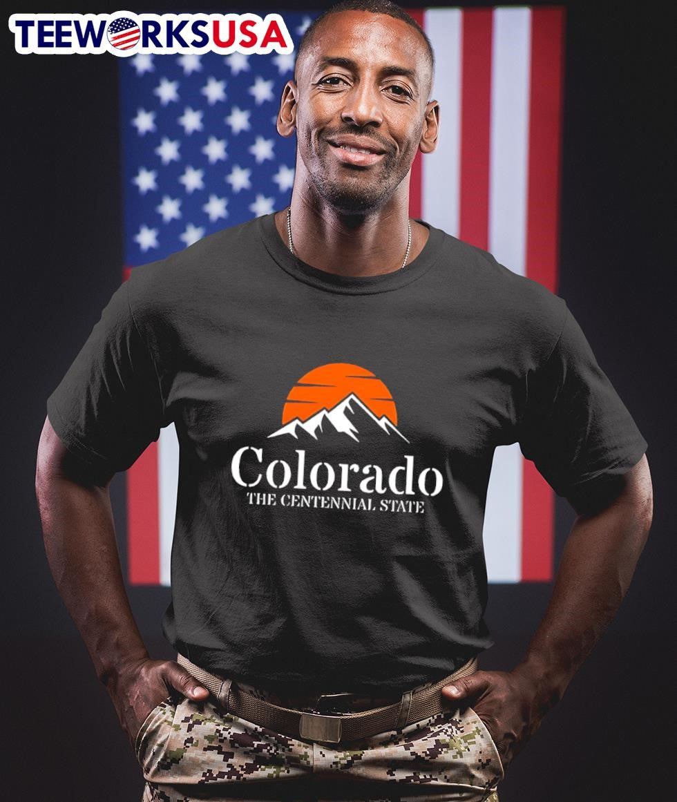 Colorado The Centennial State Mountain Sunset Shirt