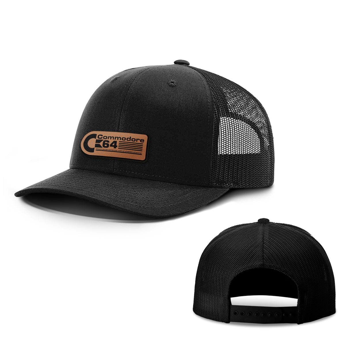 Commodore 64 Leather Patch Hats