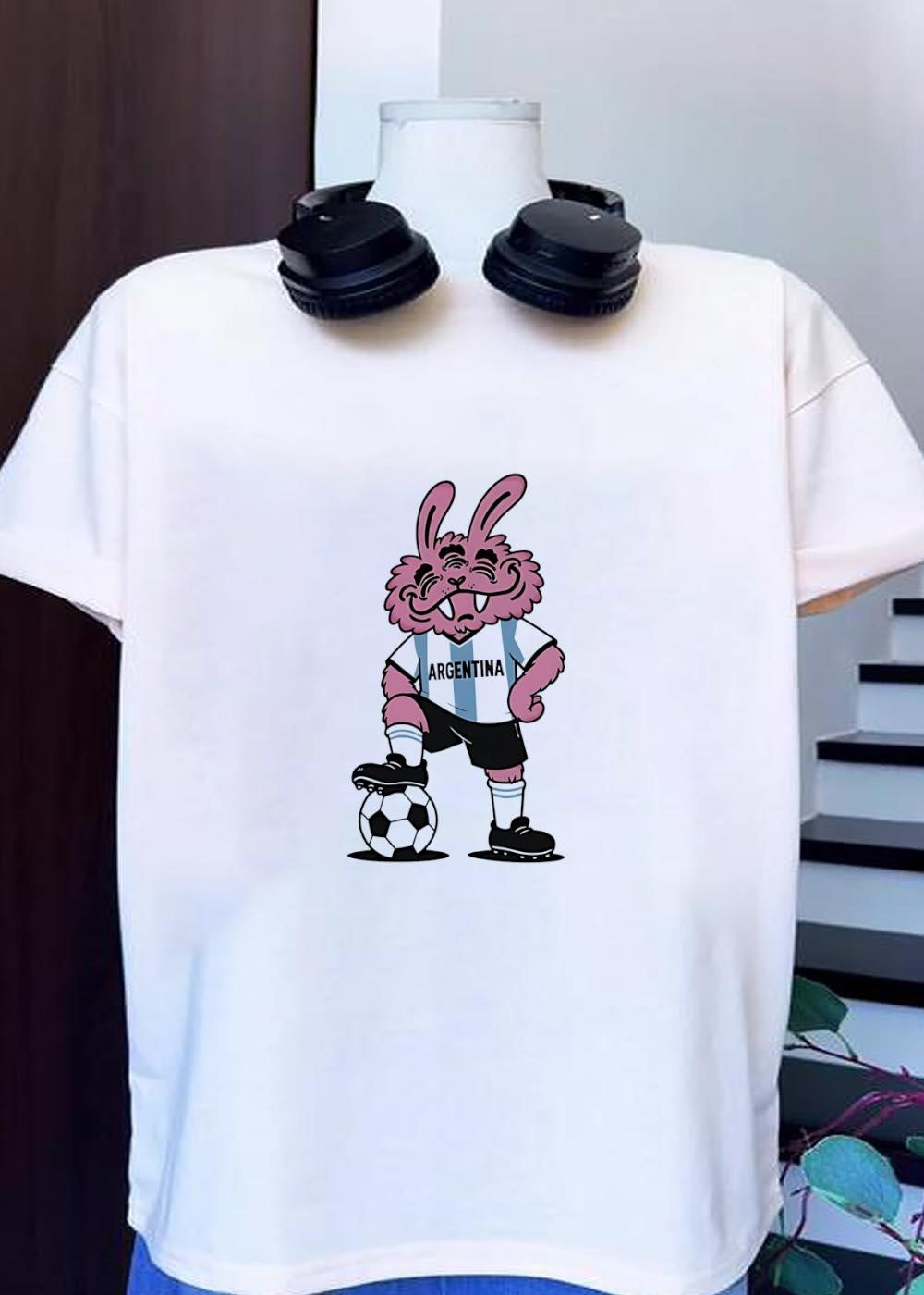 Cool Pink Monster Mascot Sport Art Argentina Shirt