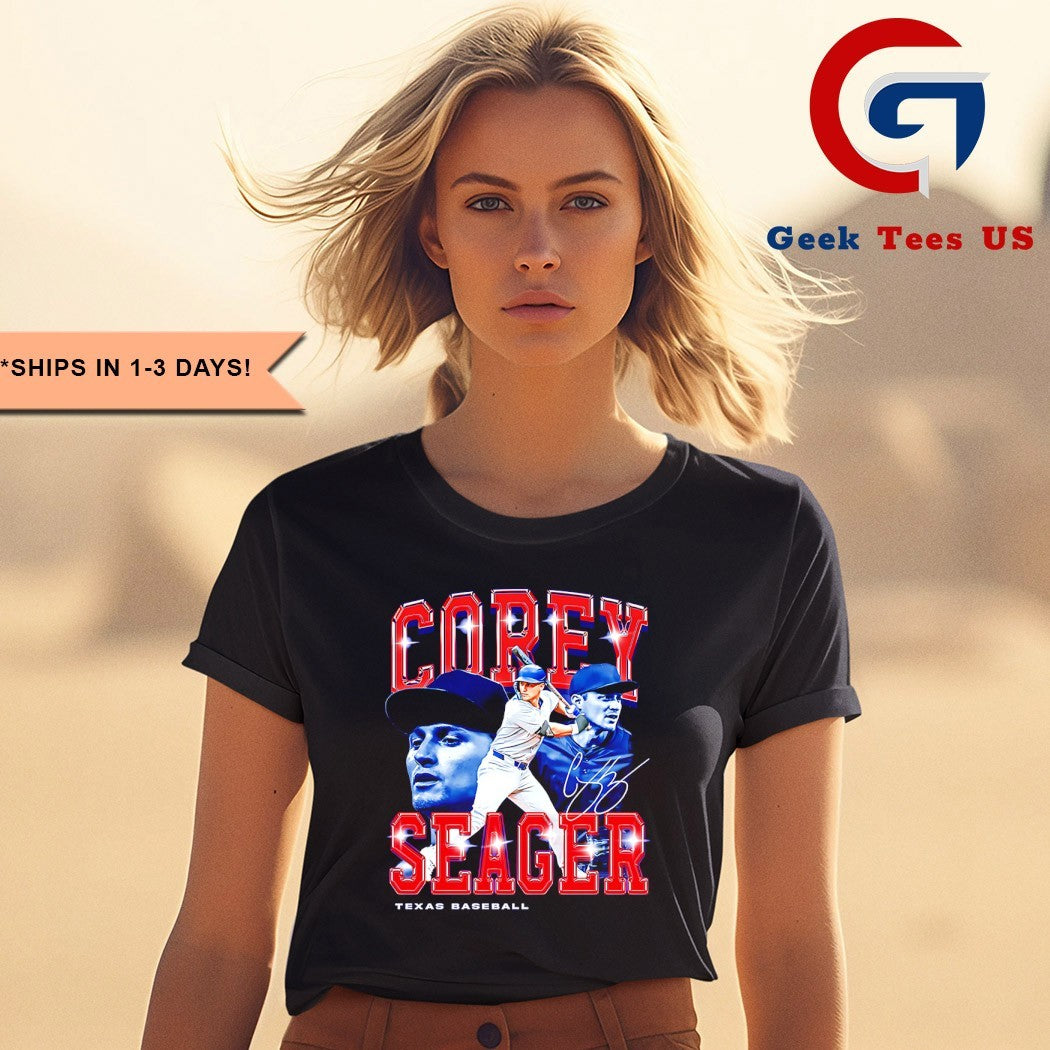 Corey Seager Texas Rangers baseball flair signature retro shirt