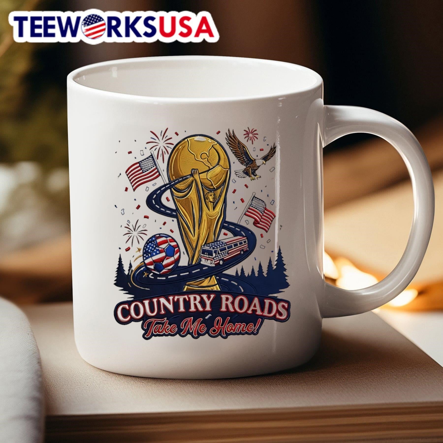 Country Roads Take Me Home USA Soccer World Cup Trophy Shirt