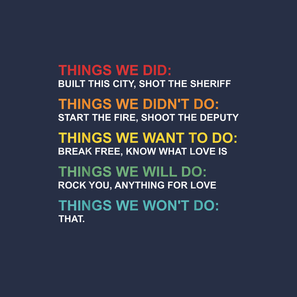 Things We Did Kids Shirt