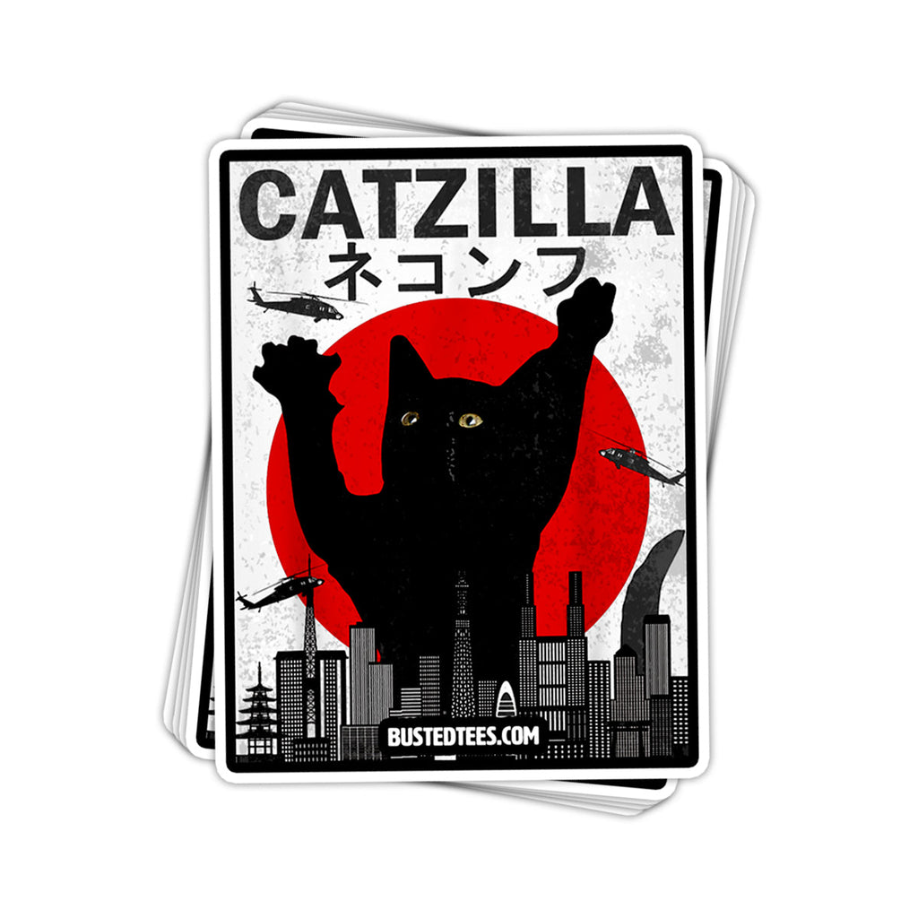 Vintage Catzilla Vinyl Sticker