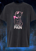 Cute Kitten With Pink Ribbon Life Is Pain T-Shirt