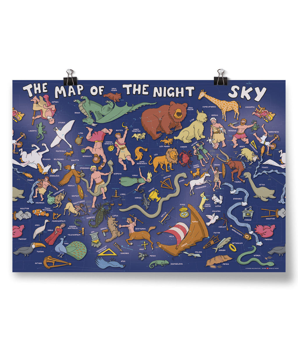 Map of the Night Sky Poster