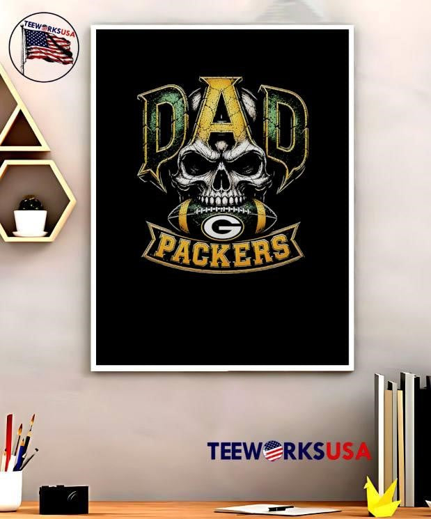 Dad Skull Football Green Bay Packers T-Shirt