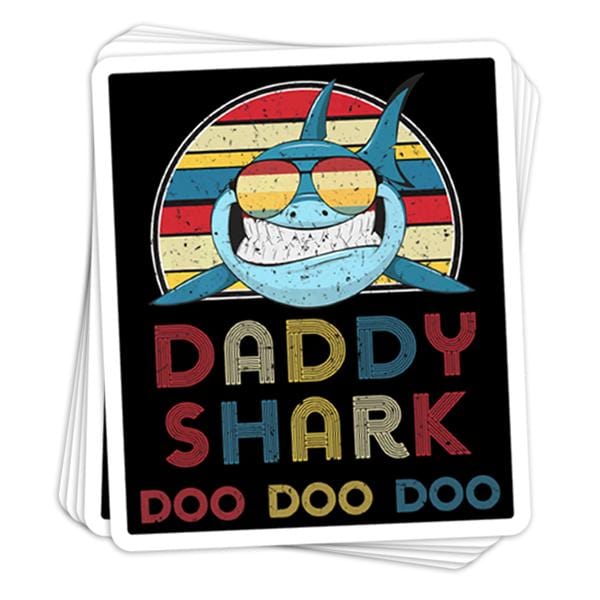 Daddy Sharks Vinyl Sticker