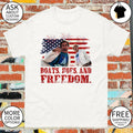 Dale Doback and Brennan Huff American flag Boats Hoes and Freedom 4th of July shirt