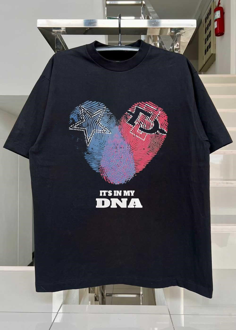 Dallas Cowboys Fans Fingerprint Heart It’s in My DNA T-Shirt