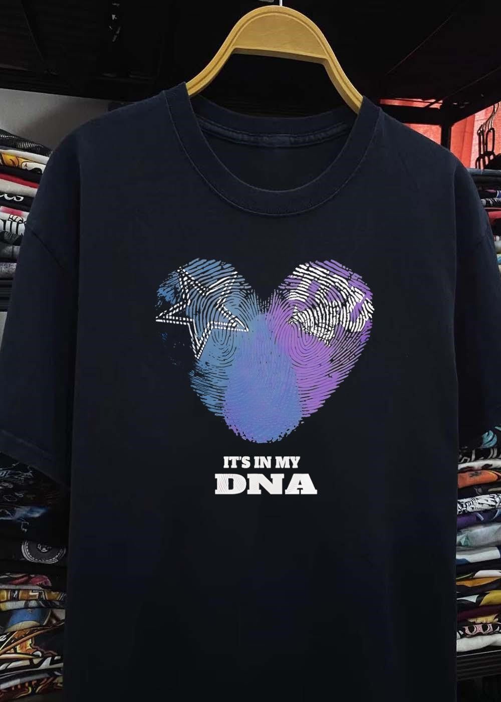 Dallas Cowboys Fingerprint Heart It Is in My DNA T-Shirt