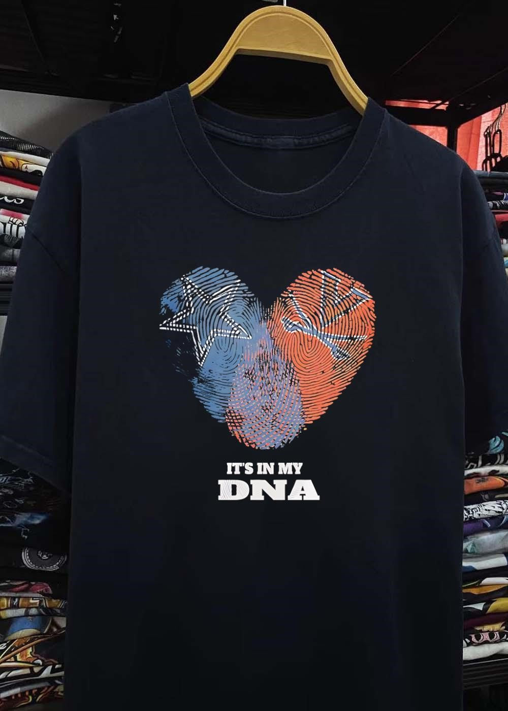 Dallas Cowboys Heart Fingerprint It’s in My DNA T-Shirt