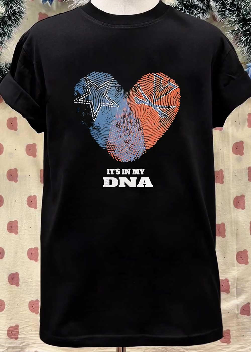 Dallas Cowboys Heart Fingerprint It’s in My DNA T-Shirt