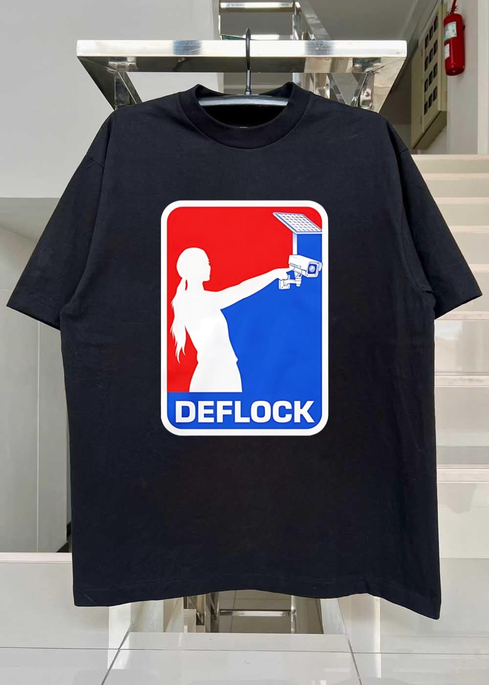 Deflock Woman Pointing at Security Camera T-Shirt