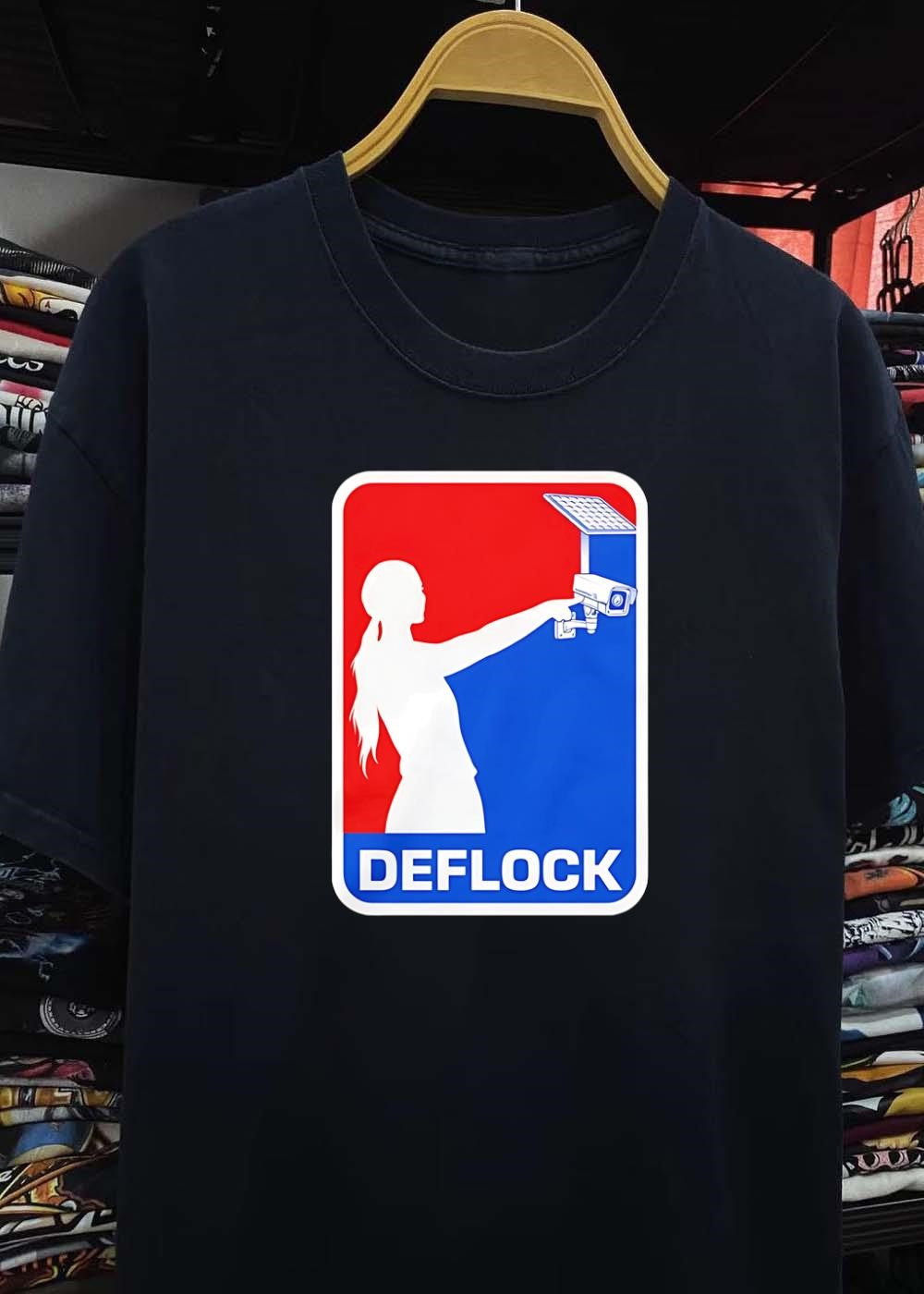 Deflock Woman Pointing at Security Camera T-Shirt