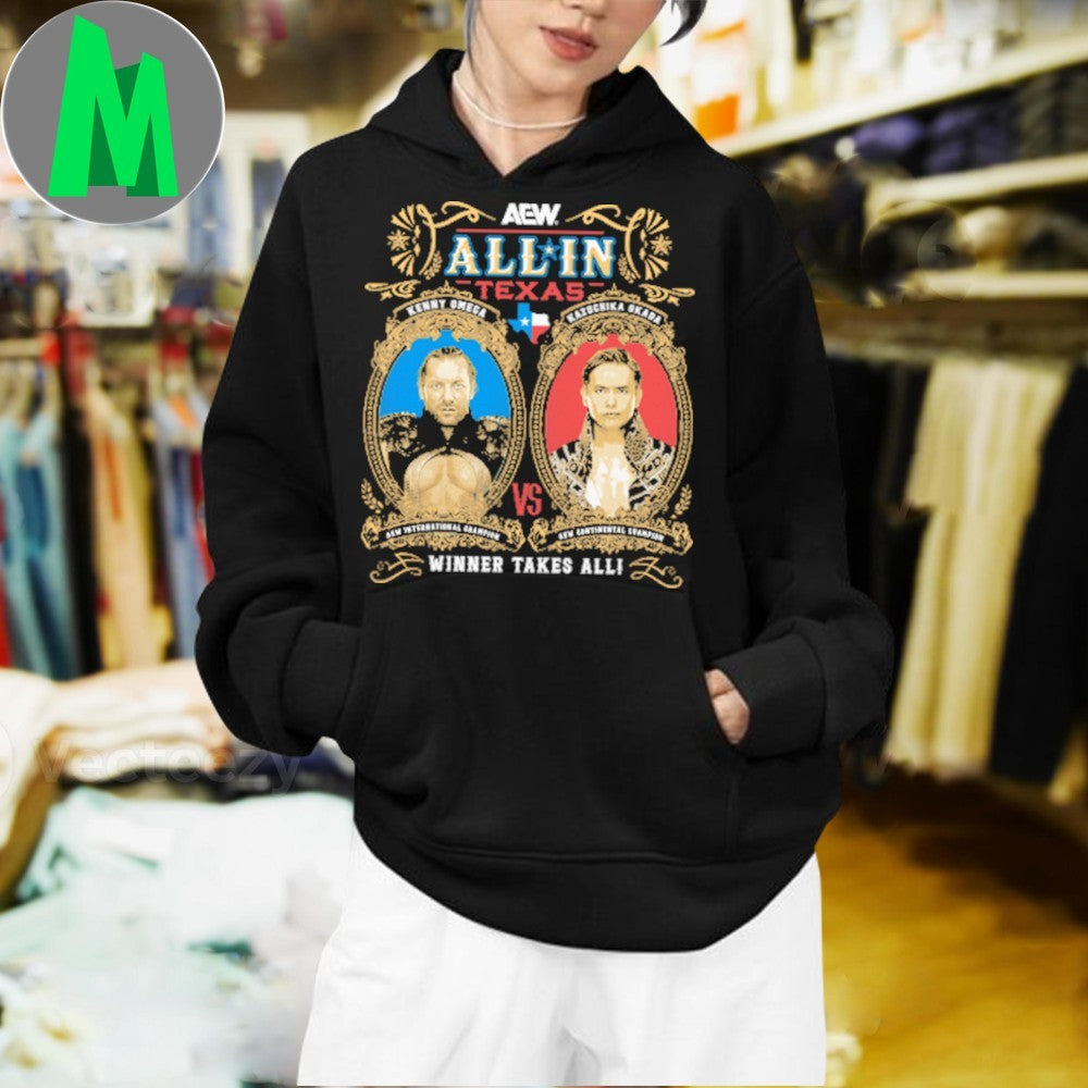 Design AEW ALL IN 2025 Matchup Kenny Omega vs Kazuchika Okada Comfort Colors Soft Heavyweight Shirt