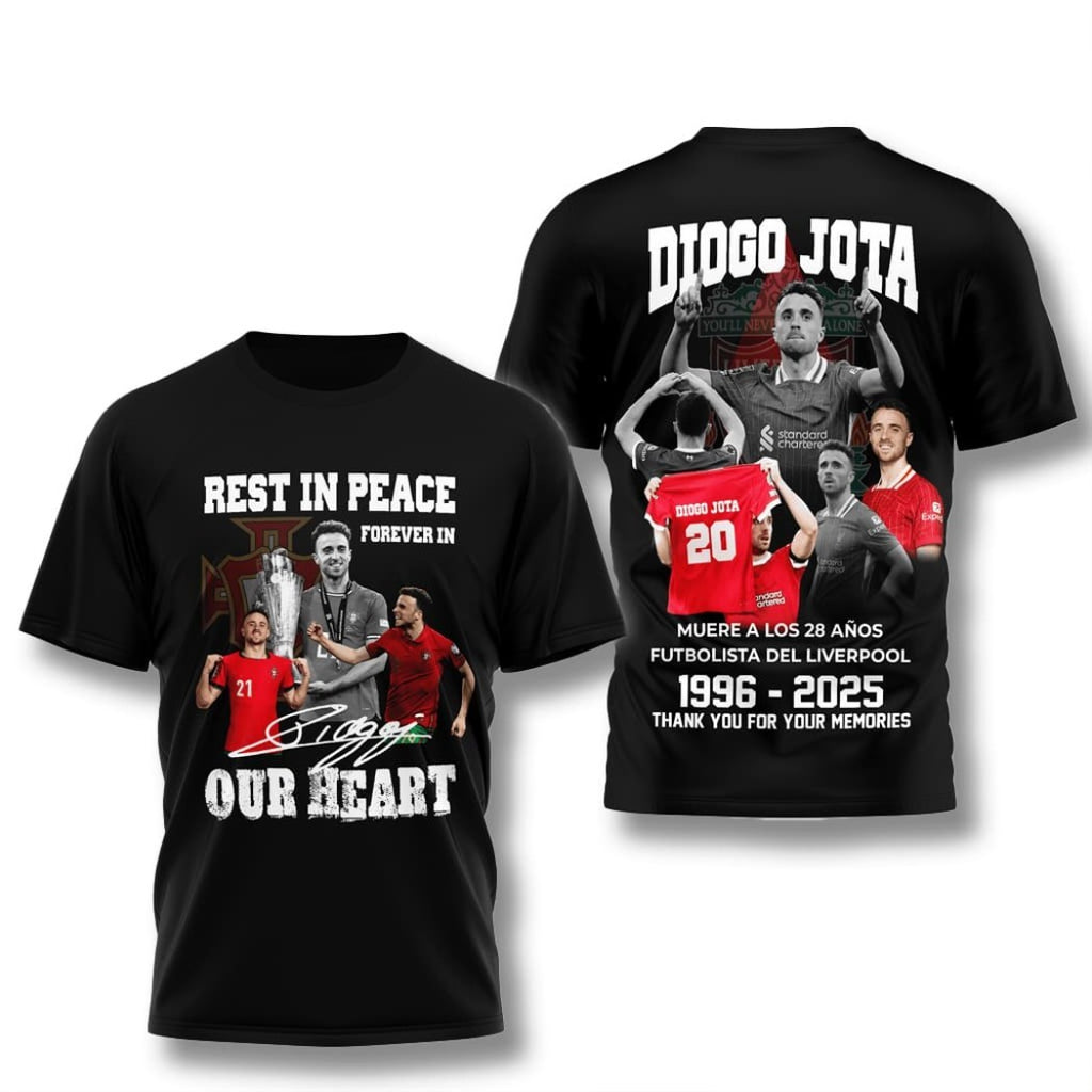 Design Diogo Jota Memorial Rest In Peace 1996-2025 Football Tribute T-Shirt