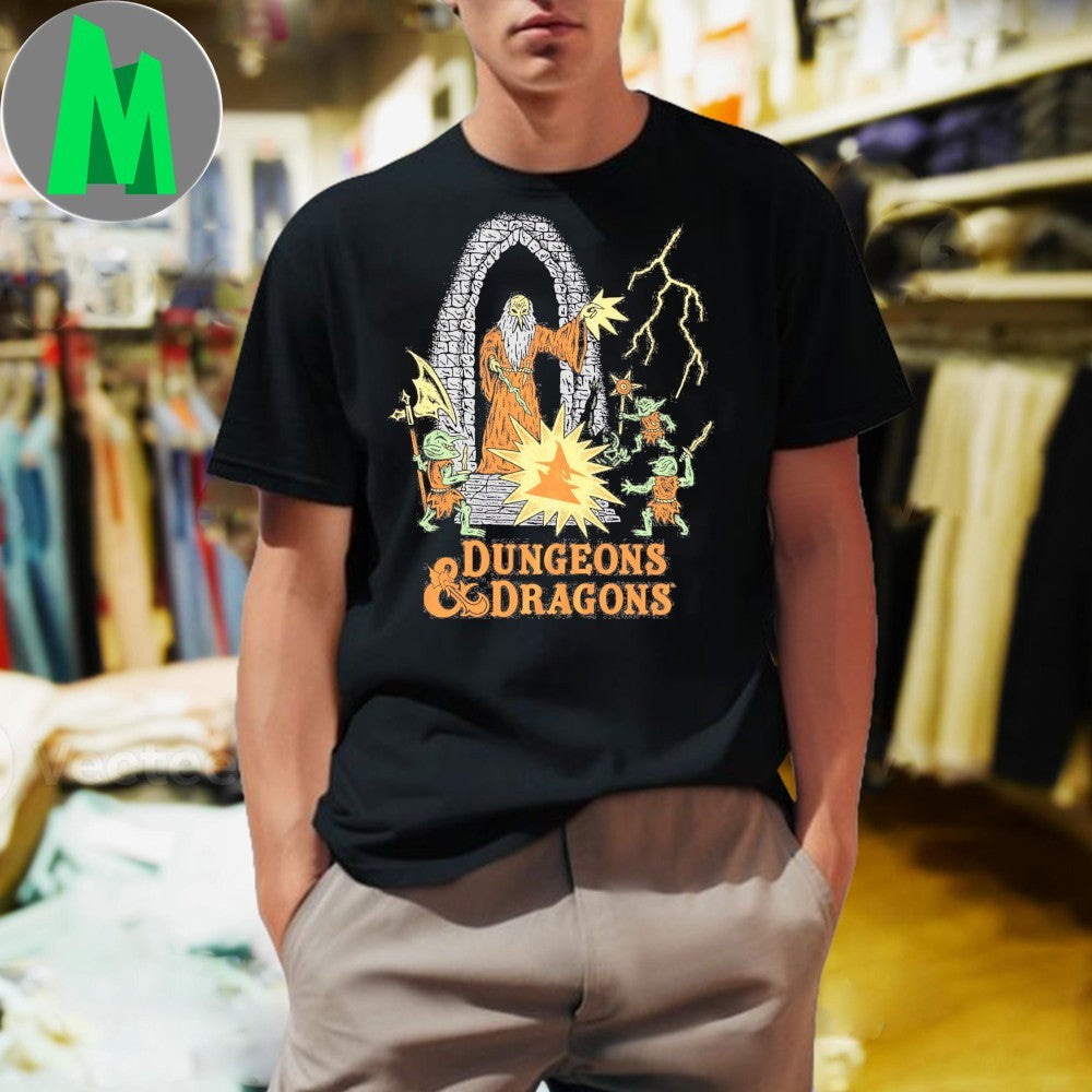 Design Dungeons & Dragons Wizard vs Goblins Graphic T-Shirt