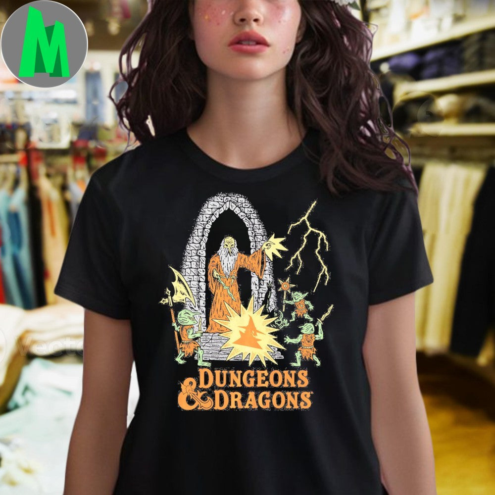 Design Dungeons & Dragons Wizard vs Goblins Graphic T-Shirt