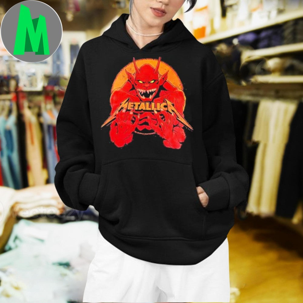 Design Metallica Fire Demon Exclusive Tee M72 World Tour 2025 Shirt