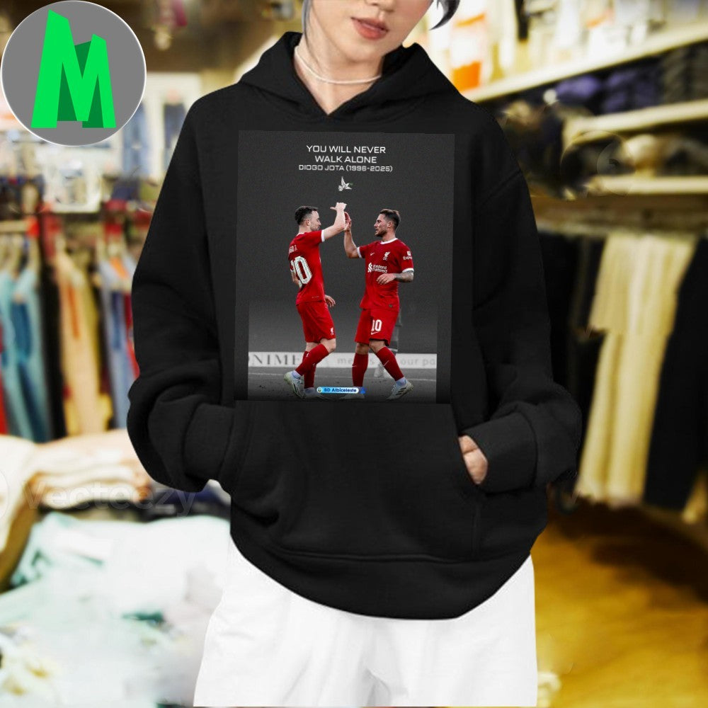 Design YOU WILL NEVER WALK ALONE DIOGO JOTA (1996-2025) Shirt