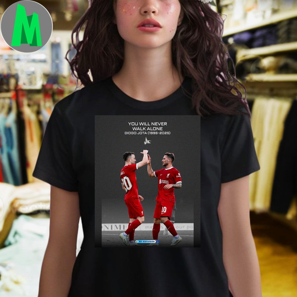 Design YOU WILL NEVER WALK ALONE DIOGO JOTA (1996-2025) Shirt