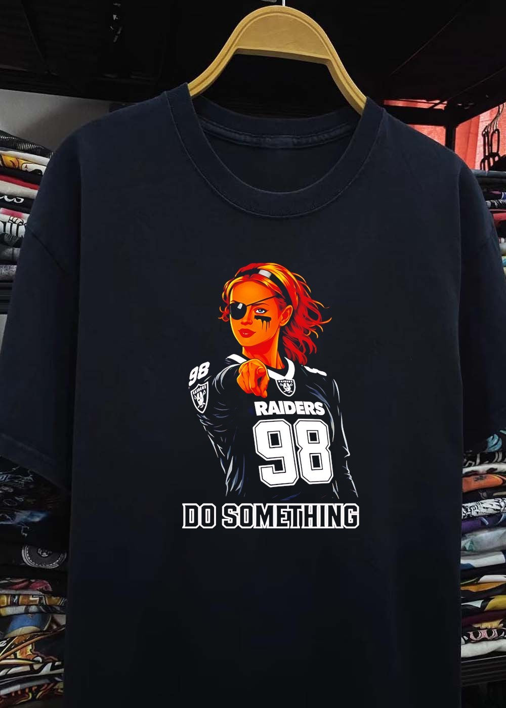 Do Something Raiders Football Woman Pointing Raiders 98 T-Shirt