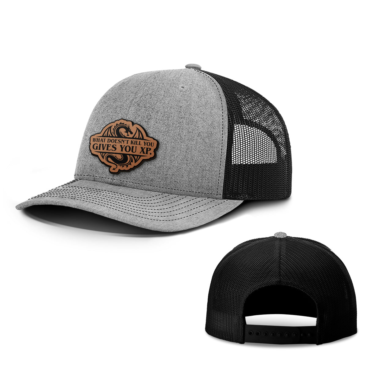 Doesn't Kill You Leather Patch Hats