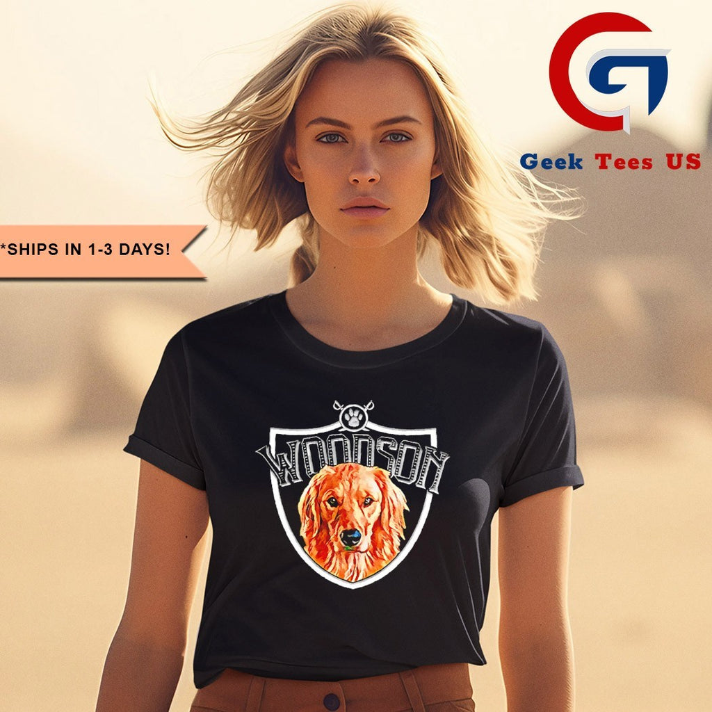 Dog Woodson Las Vegas Raider logo shirt