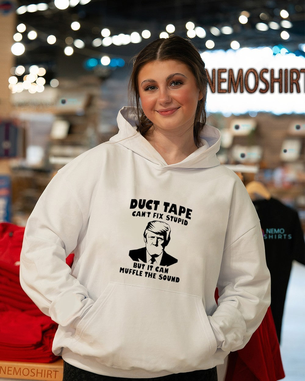Duct tape can’t fix stupid but it can muffle the sound anti Trump shirt