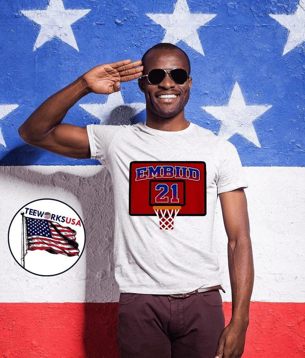 Embiid 21 Basketball Hoop shirt